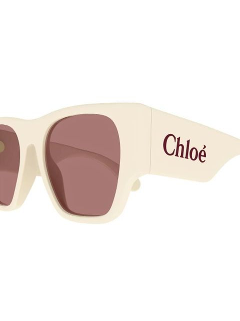 Chloé Eyewear Naomy oversize-frame sunglasses - Neutrals - zdjęcie produktu nr 2