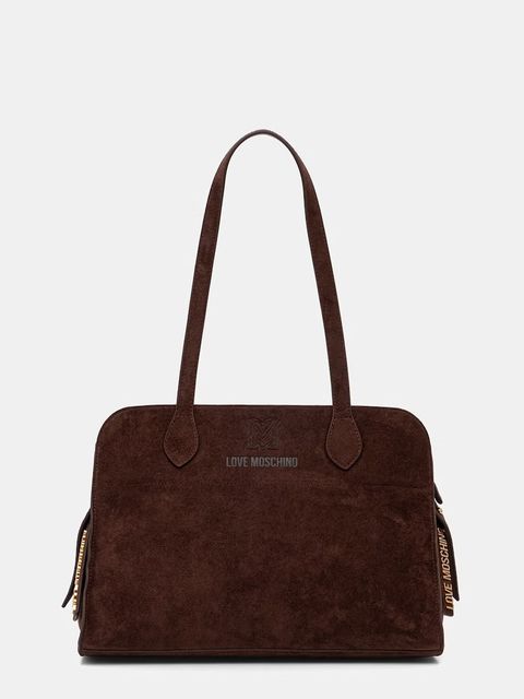 Love Moschino torebka hobo damska z imitacji zamszu - zdjęcie produktu nr 1