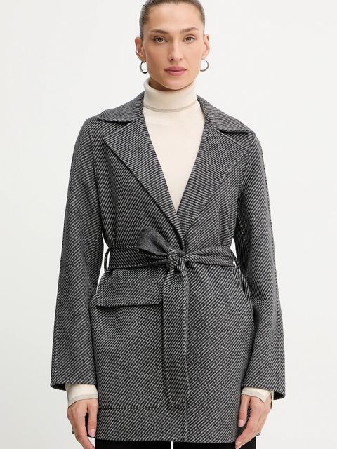 Armani Exchange płaszcz z dodatkiem wełny kolor szary XW000692 AF16201 - zdjęcie produktu nr 1