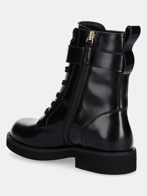 BOSS workery Eleri damskie kolor czarny na płaskim obcasie 50552772