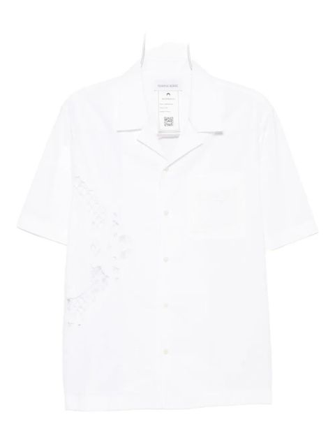 Marine Serre lace-insert short-sleeves shirt - White