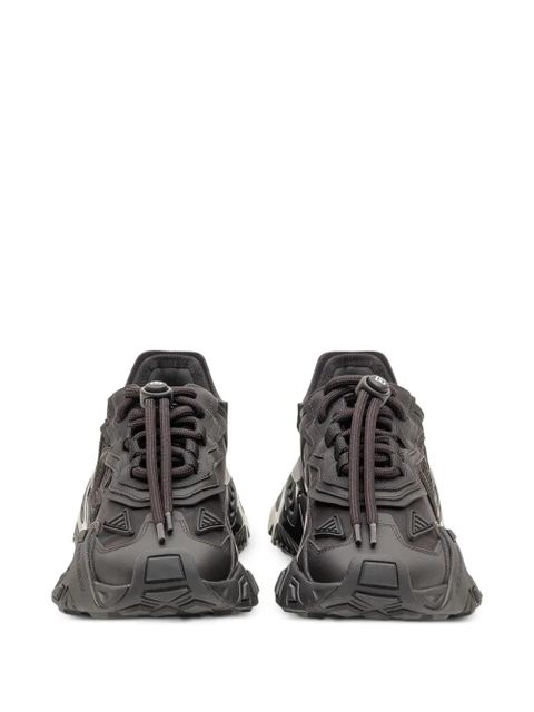 Dolce & Gabbana logo-patch panelled sneakers - 8B956|NERO/NERO