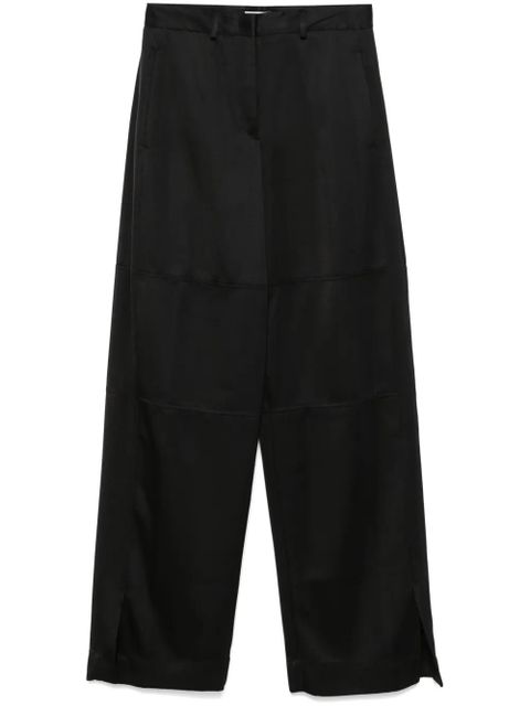 Jil Sander silk twill trousers - Black - zdjęcie produktu nr 1