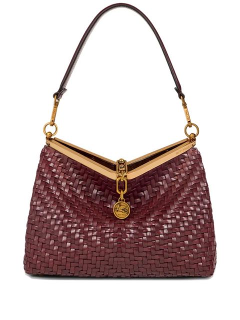 ETRO Vela woven leather shoulder bag - Red - zdjęcie produktu nr 1
