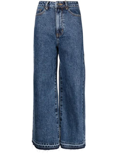 Self-Portrait high-waist wide-leg jeans - Blue - zdjęcie produktu nr 1