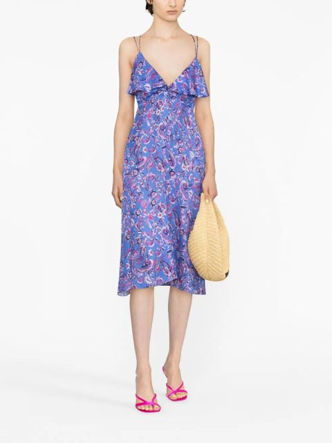ISABEL MARANT Presly floral-print midi dress - Blue - zdjęcie produktu nr 2