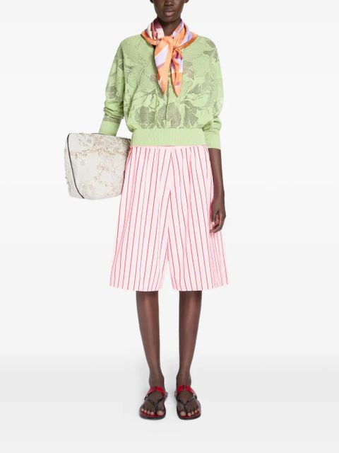 DRIES VAN NOTEN lace V-neck sweater - Green - zdjęcie produktu nr 2