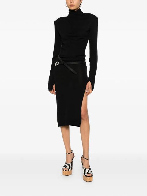 The Attico roll-neck wool dress - Black - zdjęcie produktu nr 2