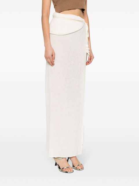 Magda Butrym wraparound maxi skirt - Neutrals