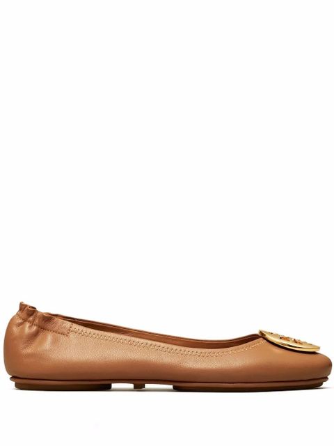 Tory Burch Minnie travel ballerina shoes - Gold - zdjęcie produktu nr 1