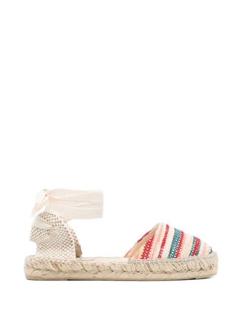 Manebi striped tie espadrilles - Red - zdjęcie produktu nr 1