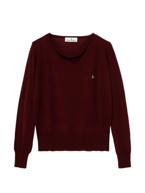 Vivienne Westwood V-neck Pamela jumper - Red - zdjęcie produktu nr 2