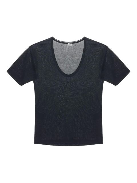 TOTEME scoop-neck T-shirt - Black - zdjęcie produktu nr 1