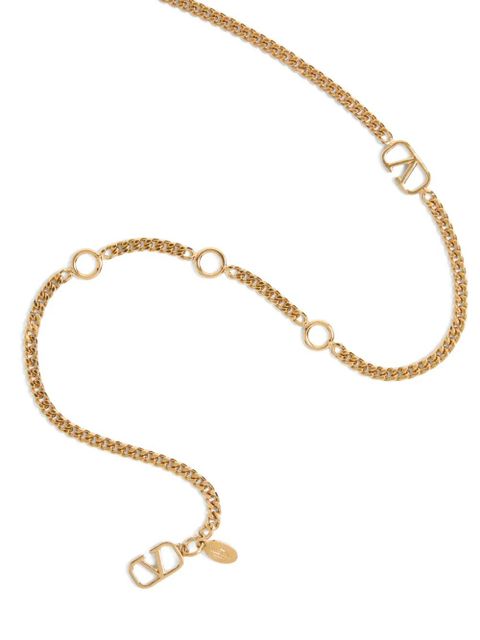 Valentino Garavani VLogo Signature polish-finish belt - Gold