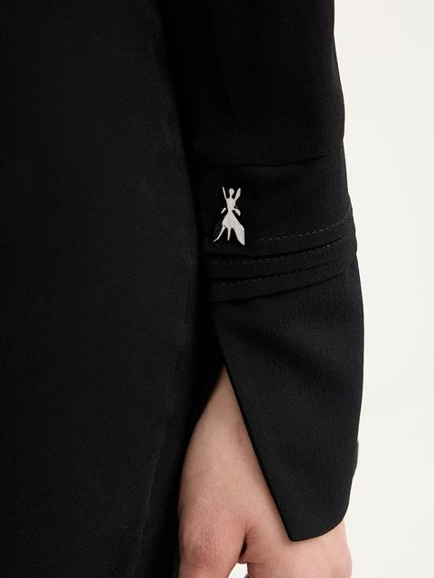 Patrizia Pepe sukienka wiskozowa kolor czarny midi prosta 8A1623 A8I1