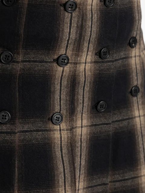 The Attico button plaid skirt - Black - zdjęcie produktu nr 2