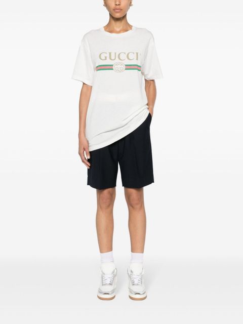 Gucci logo-print cotton T-shirt - White