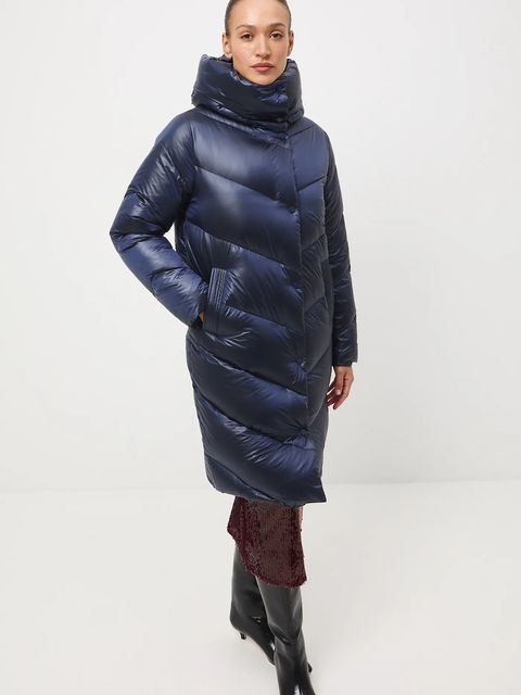 Medicine płaszcz puchowy kolor turkusowy