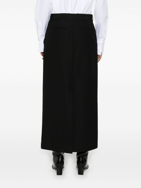 TOTEME low-waist straight maxi skirt - Black