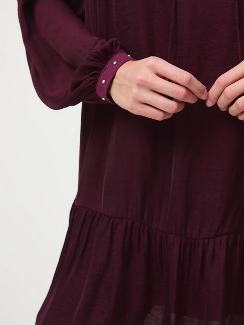 Medicine sukienka kolor bordowy mini oversize - zdjęcie produktu nr 2