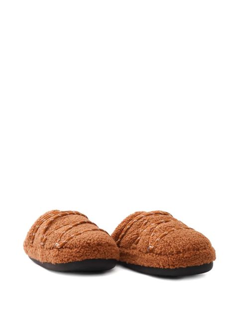 Moon Boot teddy slip-on slippers - Brown