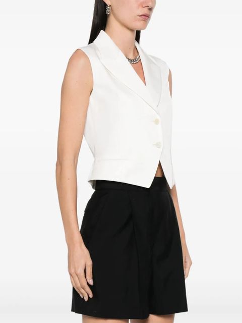 Alexander McQueen twill-weave tailored waistcoat - White - zdjęcie produktu nr 2