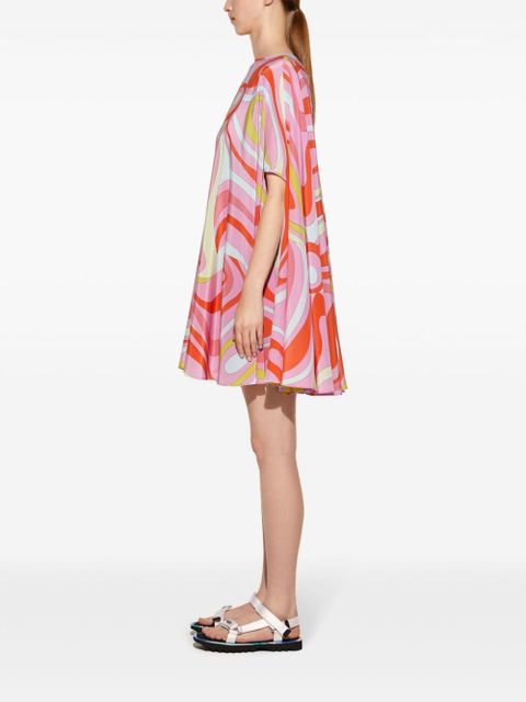 PUCCI Marmo-print silk dress - Pink