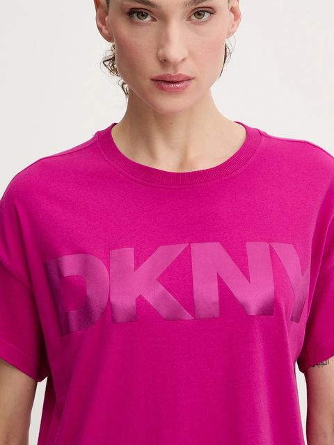 Dkny t-shirt bawełniany damski kolor różowy DP6T1534