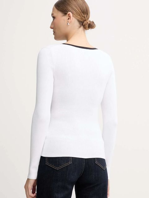 Calvin Klein Jeans sweter damski kolor biały LV044D360G