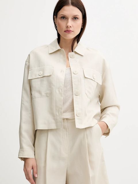 United Colors of Benetton kurtka z domieszką lnu - zdjęcie produktu nr 1