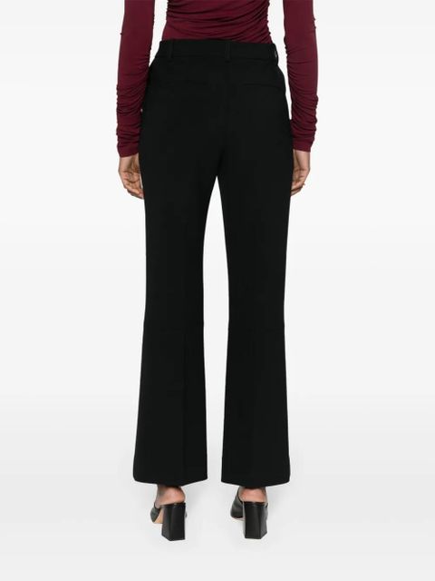 Victoria Beckham tailored cotton-blend flared trousers - Black