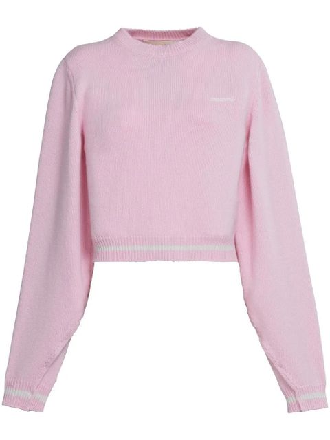 Marni logo-embroidered virgin wool jumper - Pink - zdjęcie produktu nr 1