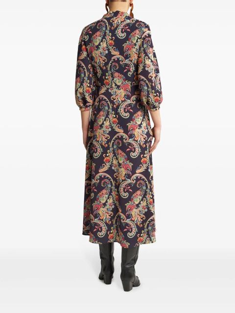 ETRO paisley-print midi dress - Blue - zdjęcie produktu nr 2