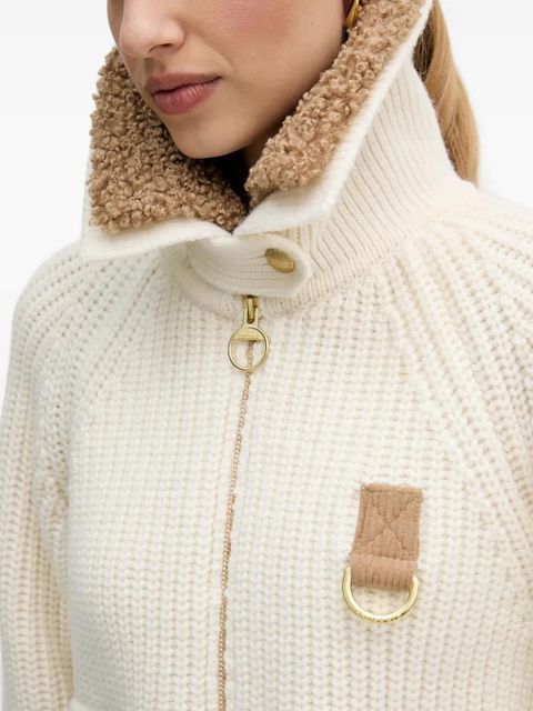 Barbour zip shearling sweater - Neutrals