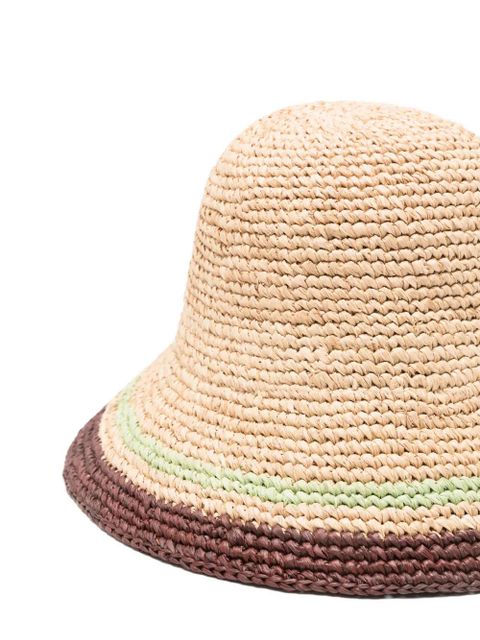 ZIMMERMANN stripe-detail bucket hat - Neutrals