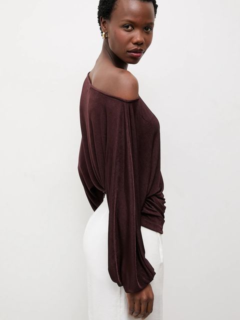 Answear.LAB bluzka damska kolor brązowy gładka