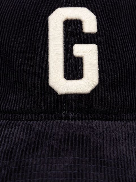 Gant czapka z daszkiem sztruksowa kolor granatowy 9900280