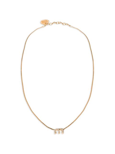 Miu Miu logo necklace - Gold - zdjęcie produktu nr 1
