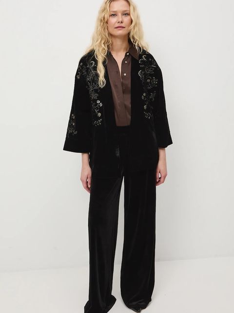 Medicine kimono damskie kolor czarny - zdjęcie produktu nr 2