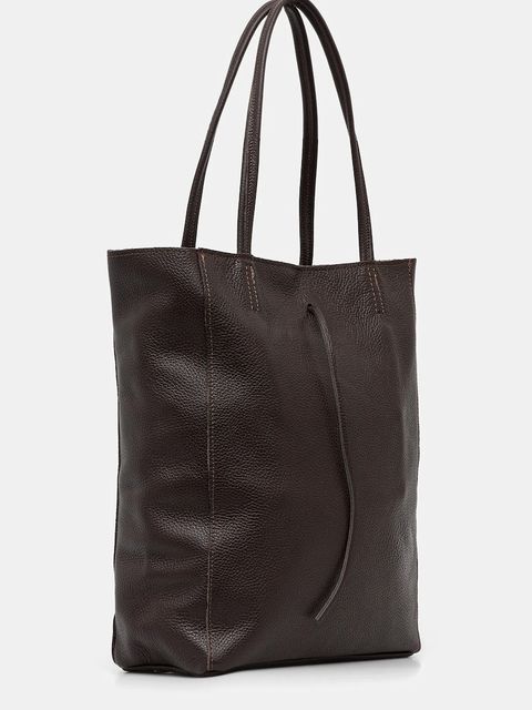 Answear.LAB torebka skórzana kolor brązowy