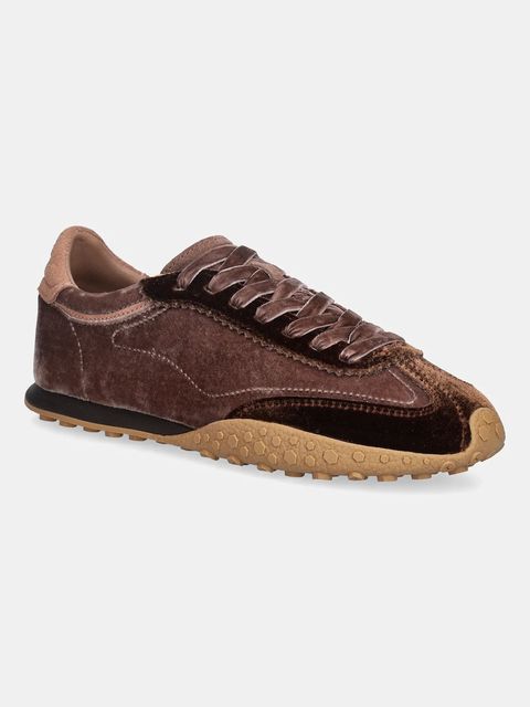 Hoff sneakersy BRIDGE VELVET MOCCA damskie kolor różowy 12661012 - zdjęcie produktu nr 1