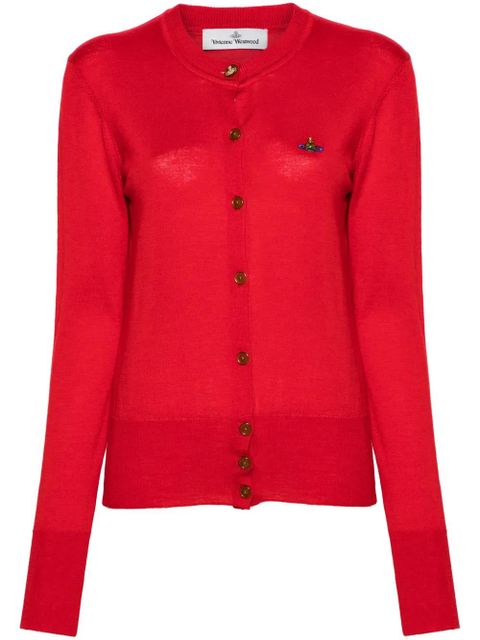 Vivienne Westwood Orb-embroidered fine-knit cardigan - zdjęcie produktu nr 1