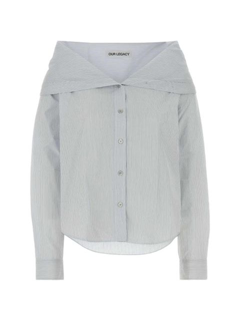 OUR LEGACY embroidered poplin shirt - Blue - zdjęcie produktu nr 1