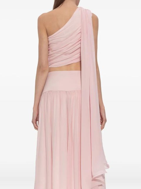 Posse Solene one-shoulder draped top - Pink