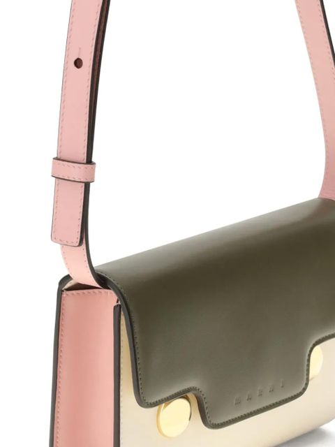 Marni Trunkaroo calf leather two-tone shoulder bag - Pink