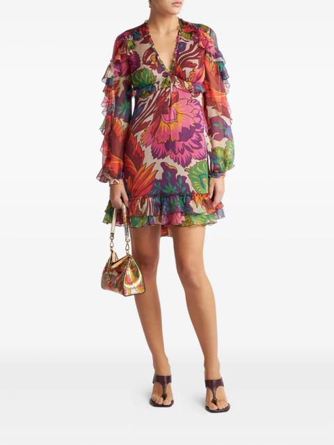 ETRO floral-print mini dress - Pink - zdjęcie produktu nr 2