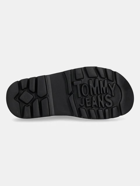 Tommy Jeans klapki skórzane DOUBLE STRAP SANDAL