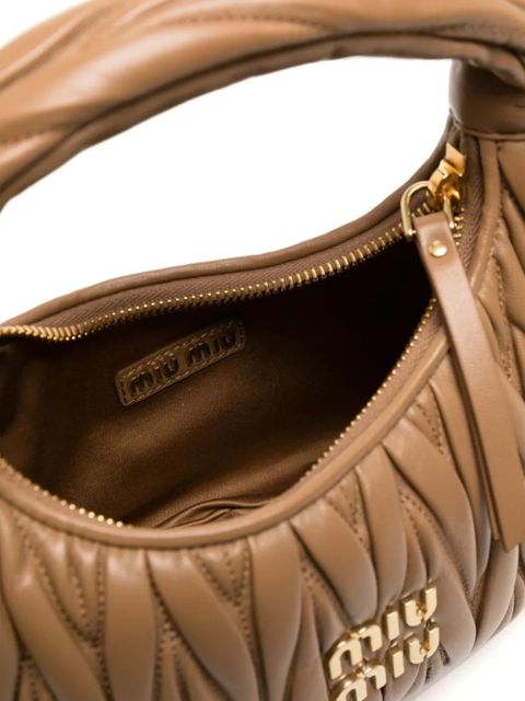 Miu Miu Wander matelassé shoulder bag - Brown