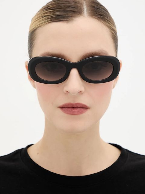 Alexander McQueen okulary przeciwsłoneczne damskie kolor czarny AM0527S