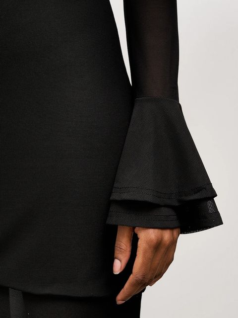 Answear.LAB sukienka kolor czarny maxi rozkloszowana